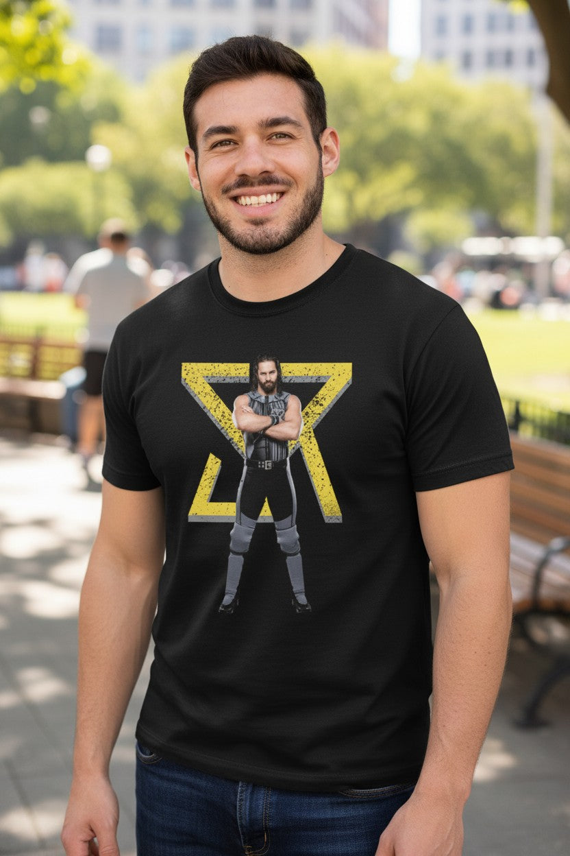 Seth Rollins SR Logo Mens Black T-shirt