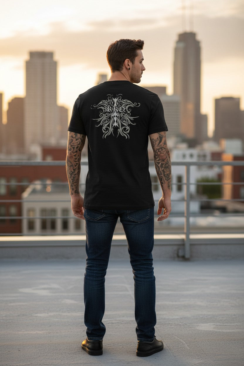 Randy Orton RKO White Skull Mens T-shirt