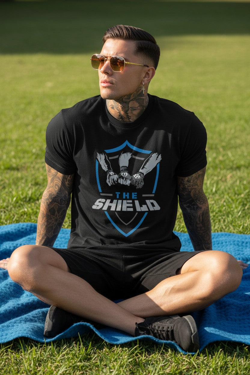 The Shield Hands In United Mens Black T-shirt