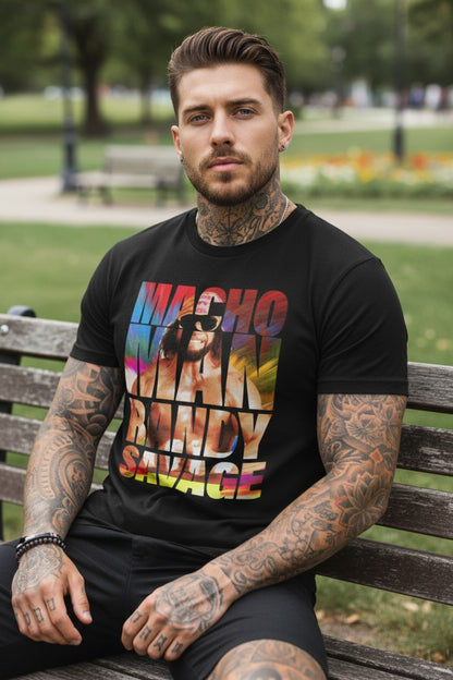 Macho Man Randy Savage Allover Black T-shirt