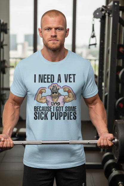 Macho Man Randy Savage Sick Puppies Blue T-shirt