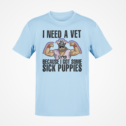 Macho Man Randy Savage Sick Puppies Blue T-shirt