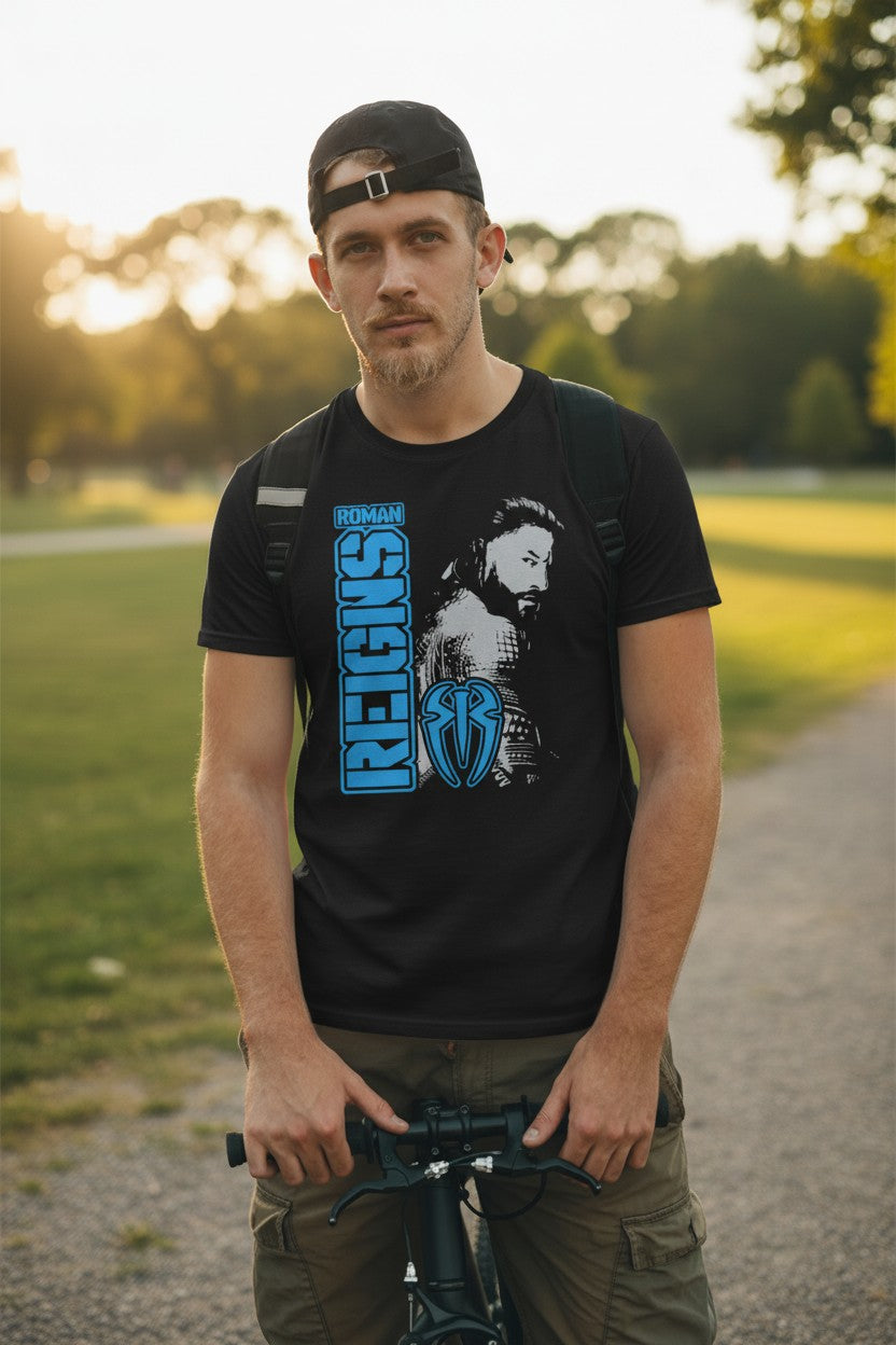 Roman Reigns Big Dog WWE Mens Black T-shirt