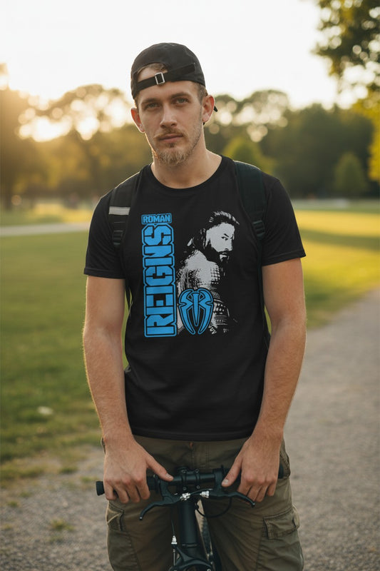 Roman Reigns Big Dog WWE Mens Black T-shirt