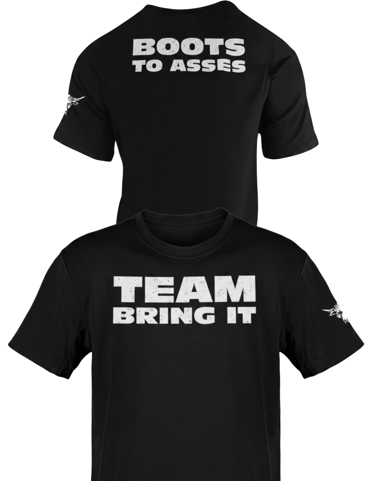 The Rock Team Bring It Boots to Asses Mens Black T-shirt