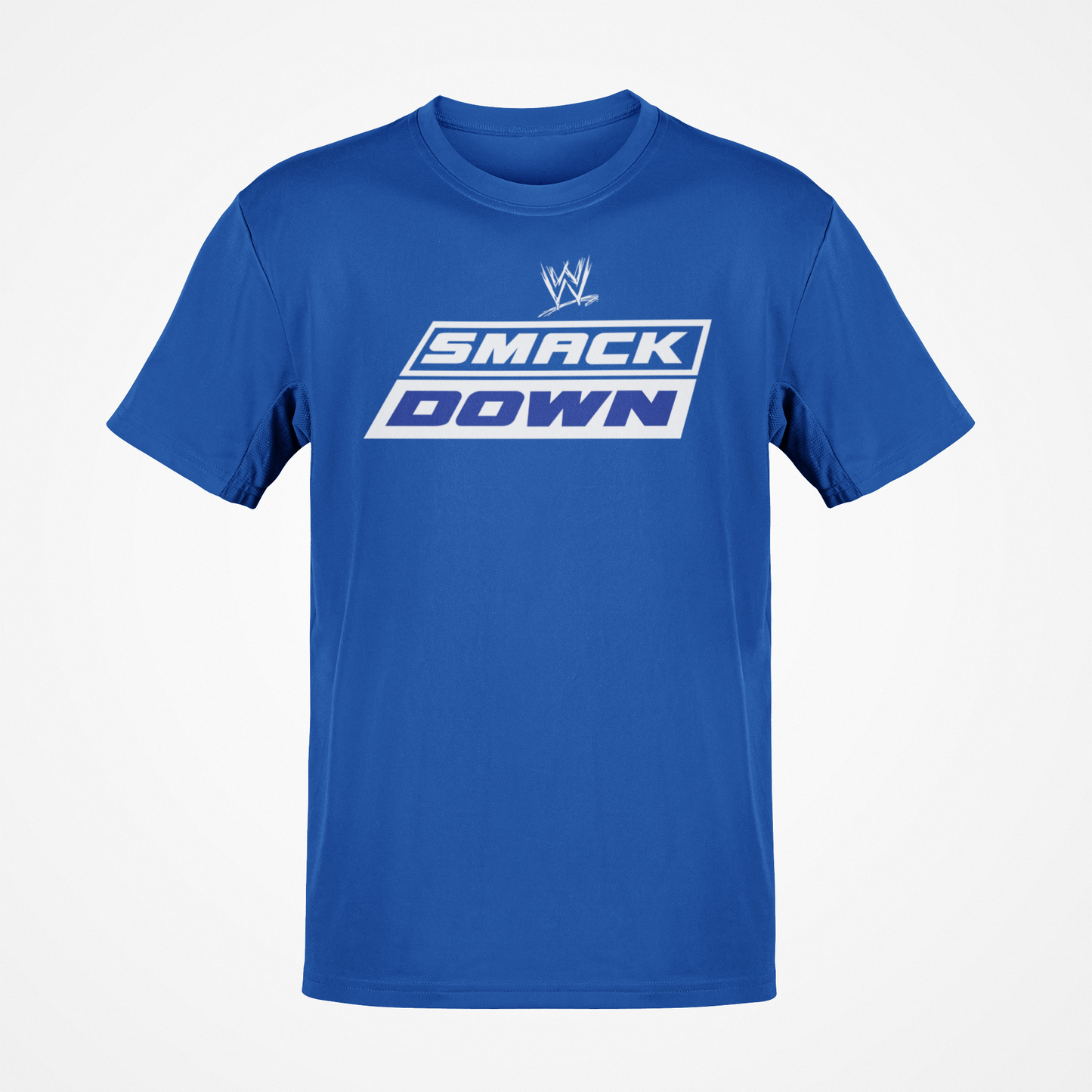 WWF Logo Friday Night Smackdown Mens Blue T-shirt
