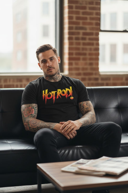 Rowdy Roddy Piper Hot Rod Mens Black T-shirt