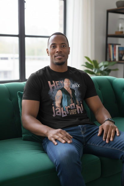 The Rock Know Your Role Jabroni Mens Black T-shirt