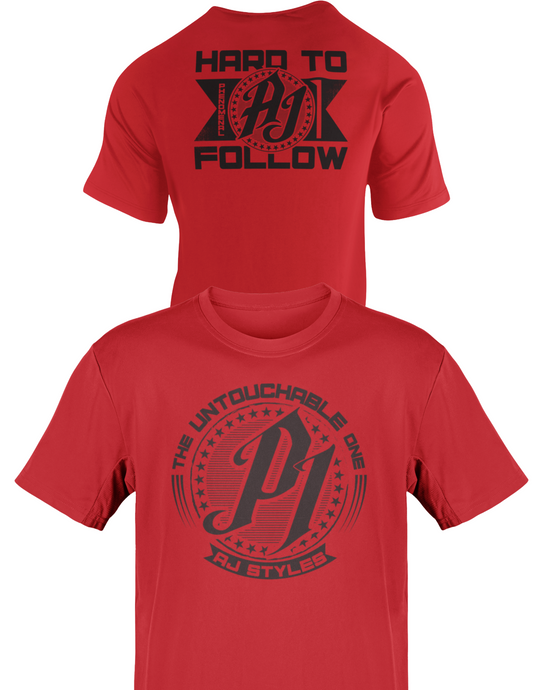 AJ Styles Untouchable Mens Red T-shirt