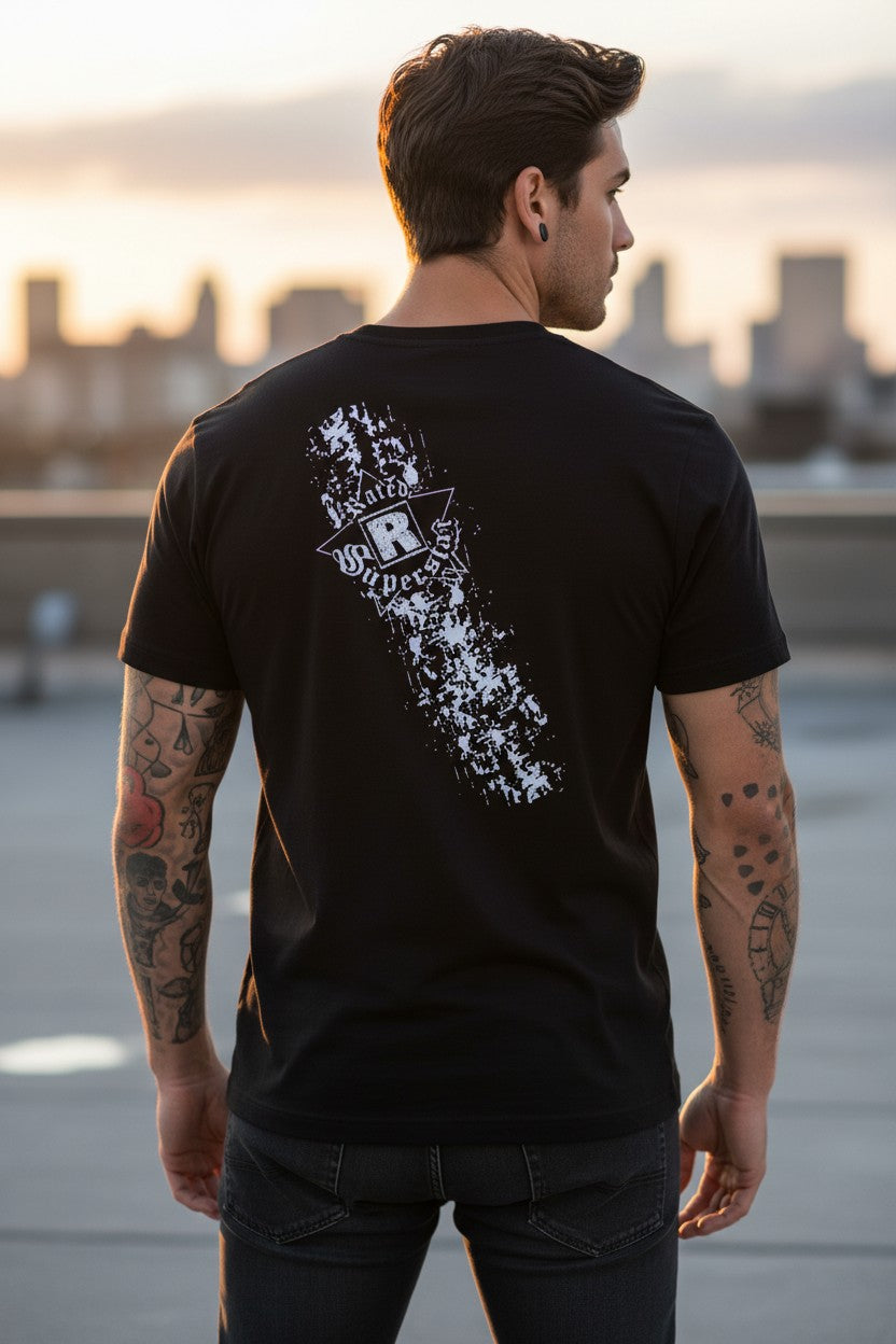 Edge Rated R Cross Logo Black T-shirt