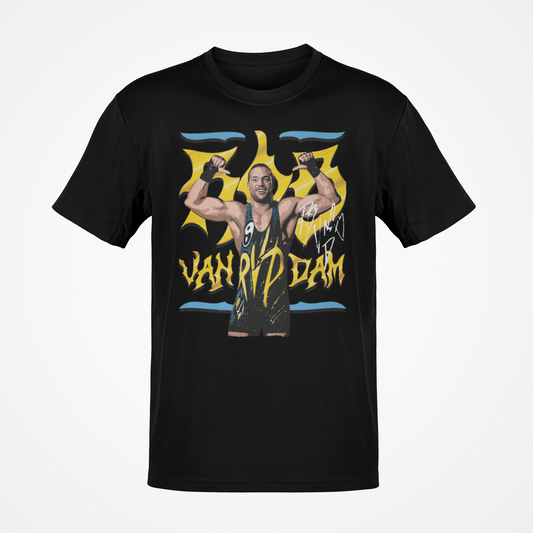 Rob Van Dam RVD Pose Black T-shirt