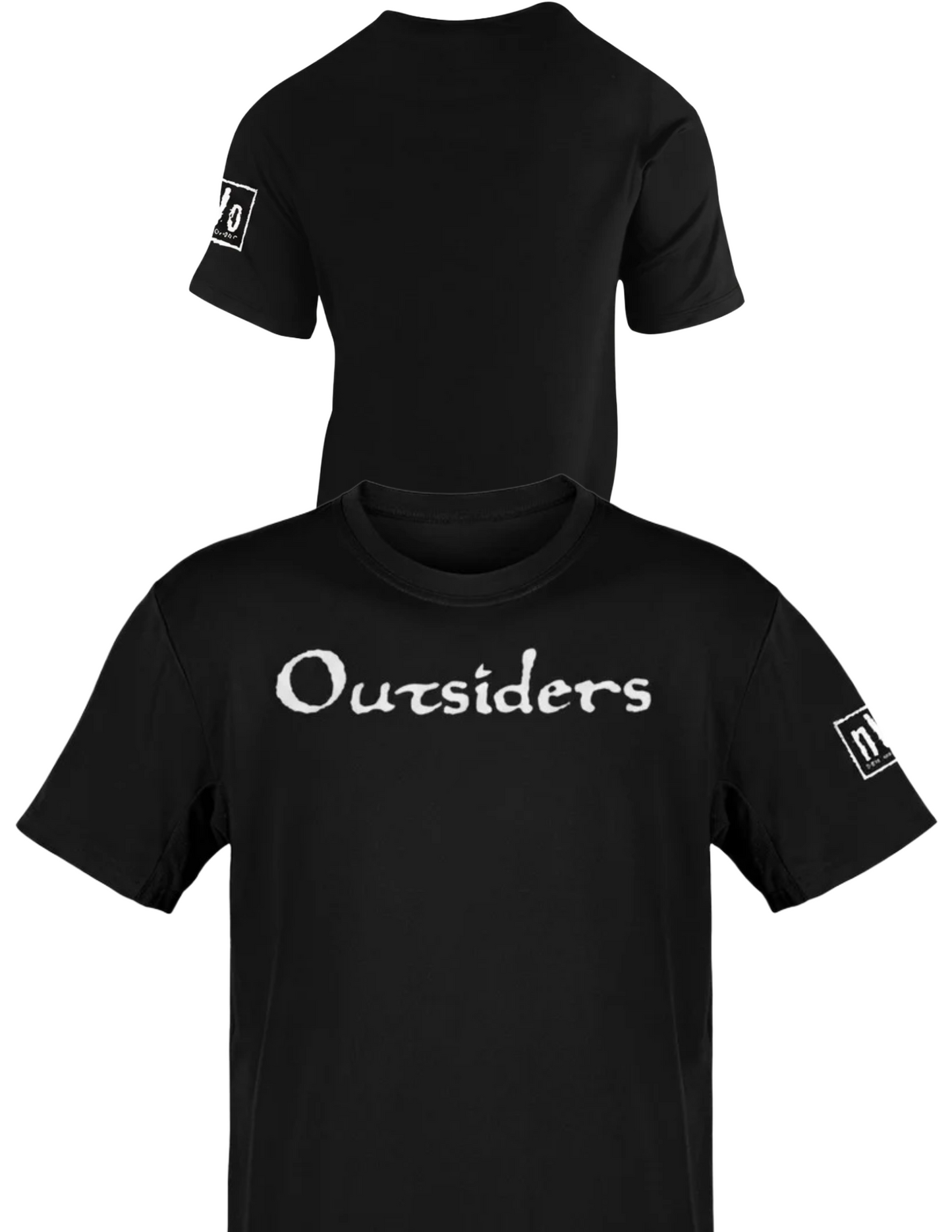 Outsiders nWo New World Order White Logo WCW Black T-shirt