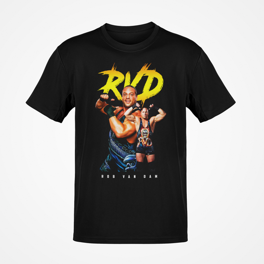 RVD Rob Van Dam Pose Men's Black T-shirt