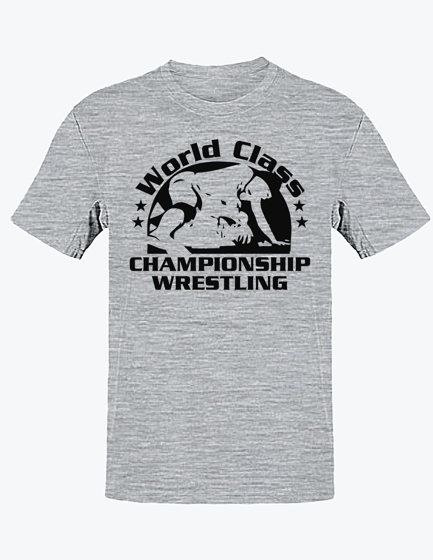 World Class Championship Wrestling WCCW Gray Mens T-shirt