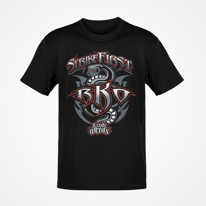 Randy Orton Strike First RKO Logo Black T-shirt