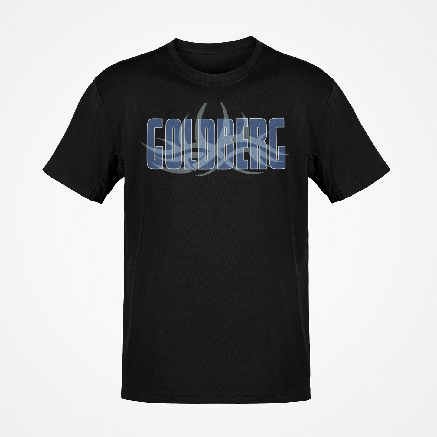 Bill Goldberg Blue Logo Men's Black T-shirt WCW