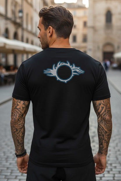Bill Goldberg Blue Next Logo Black T-shirt