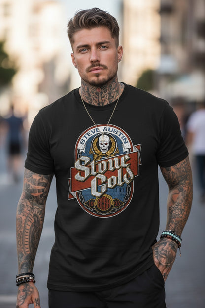 Stone Cold Steve Austin 101 Proof Label T-shirt