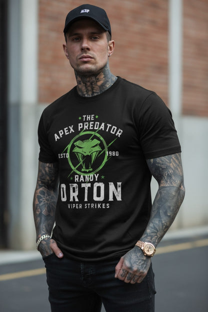 Randy Orton Apex Predator Green Logo Black T-shirt