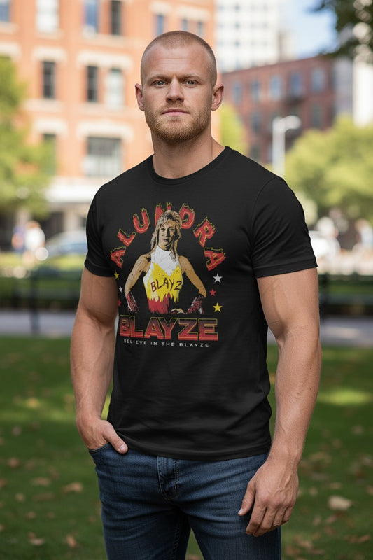 Alundra Blayze Believe Pose Black T-shirt