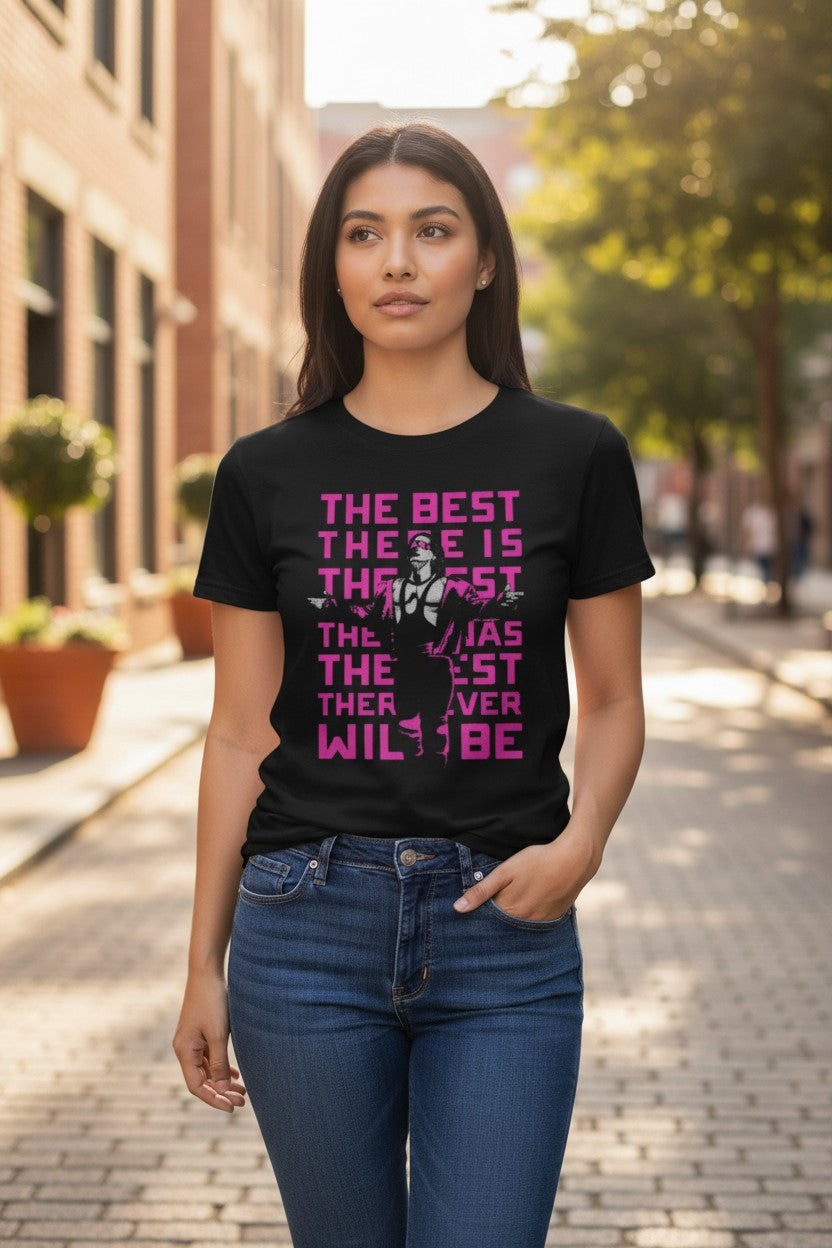 Bret Hart The Best There Is Repeat Logo Black T-shirt