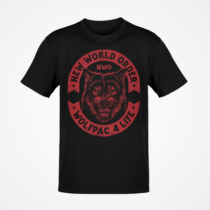 nWo Wolfpac 4 Life Red Logo New World Order T-shirt