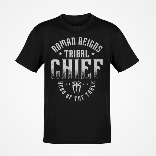 Roman Reigns Tribal Chief Head of The Table Black T-shirt