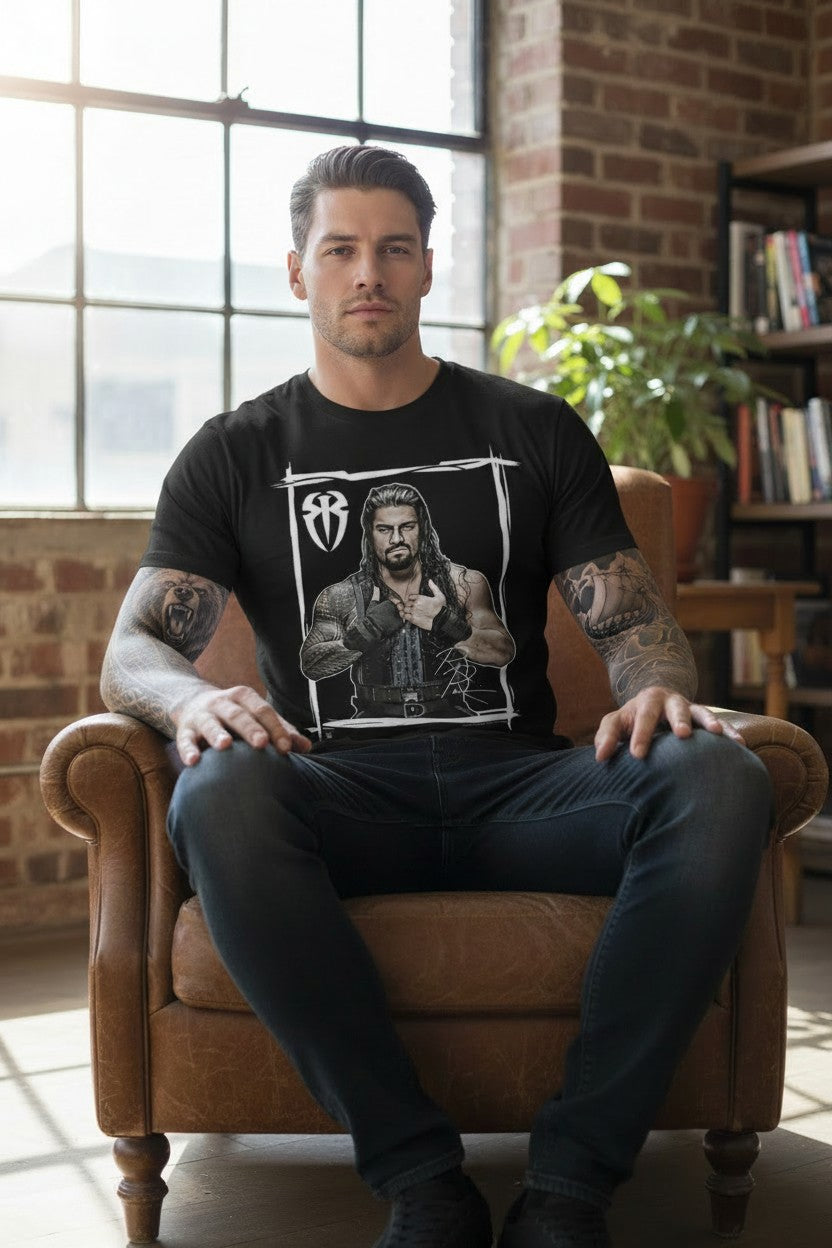 Roman Reigns Shield Vest Pose T-shirt