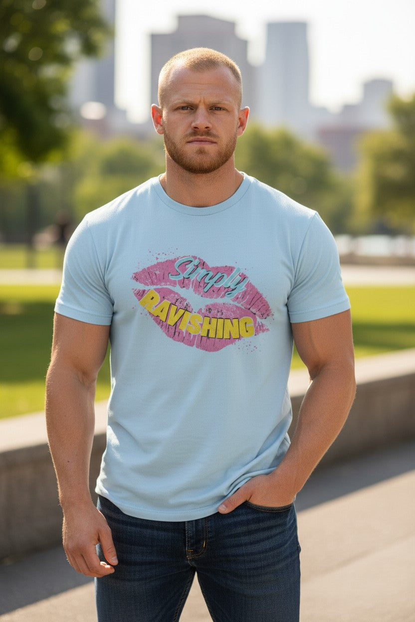 Rick Rude Kiss Mark Light Blue T-shirt