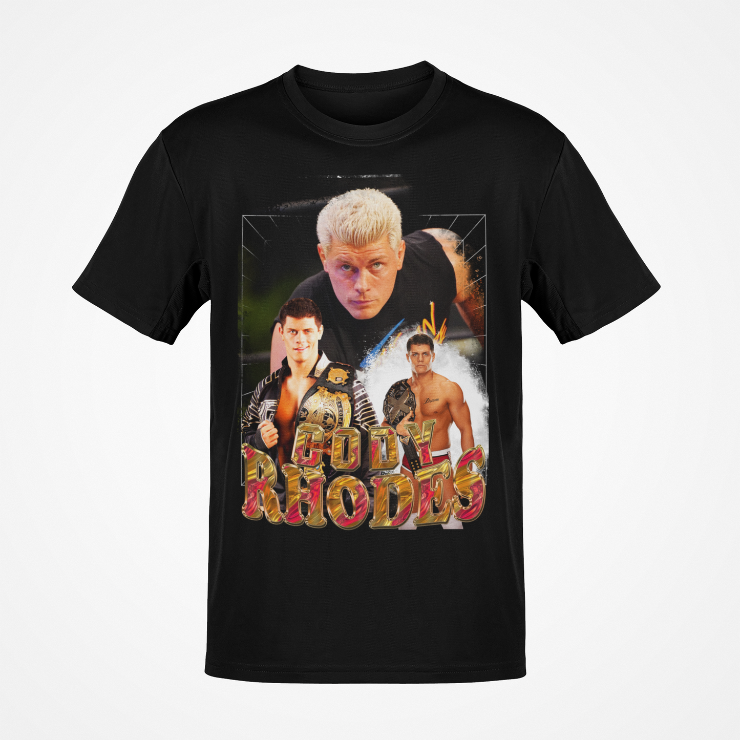 Cody Rhodes Intensity Mens Black T-shirt AEW WWE
