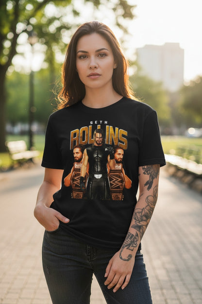 Seth Rollins Mirror Image Mens Black Shirt