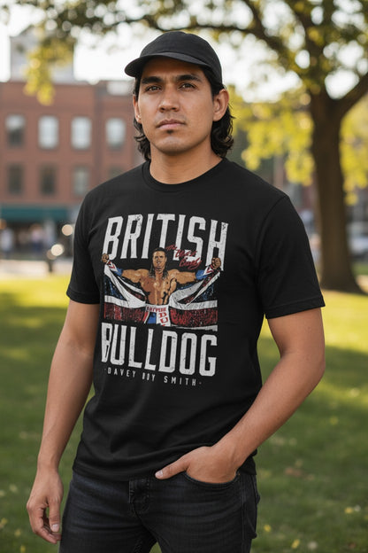 British Bulldog Flag Black T-shirt