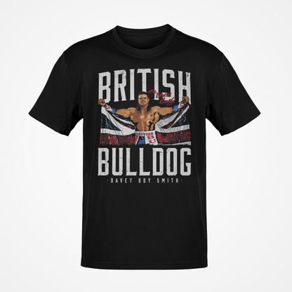 British Bulldog Flag Black T-shirt