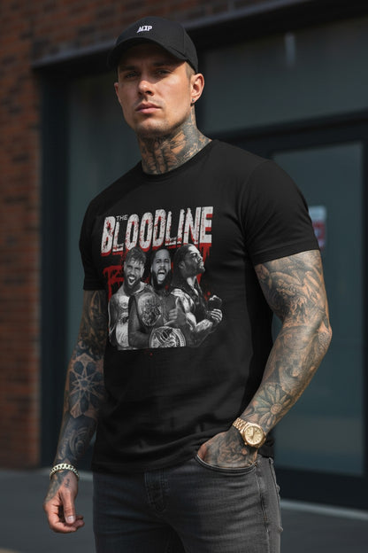 The Bloodline Bloodsport Usos Reigns Black T-shirt