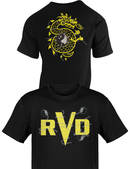 RVD Rob Van Dam Ball and Chain Dragon Mens Black WWF T-shirt