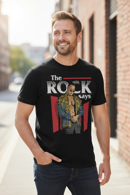 The Rock Says Nostalgic Pose T-shirt
