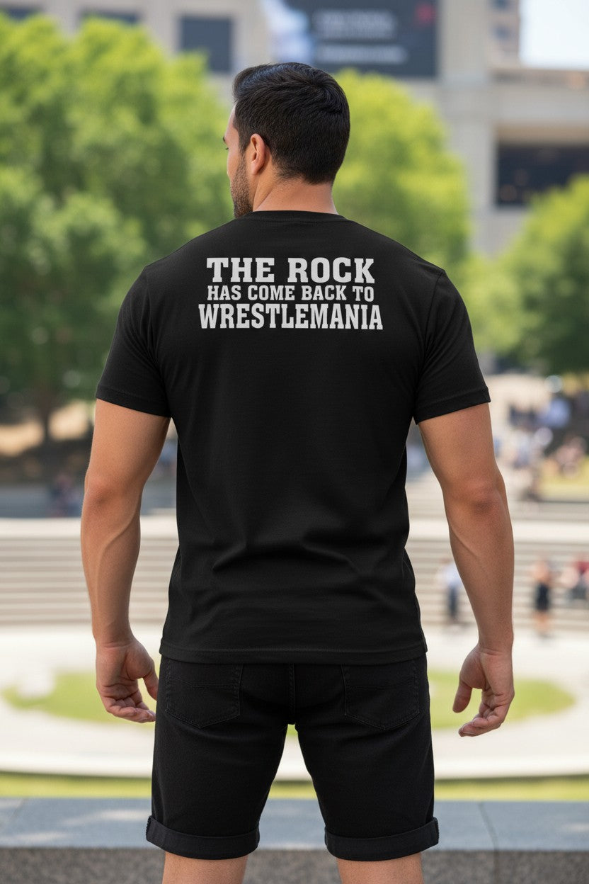 The Rock Finally Has Come Back To Wrestlemania Brahma Bull T-shirt