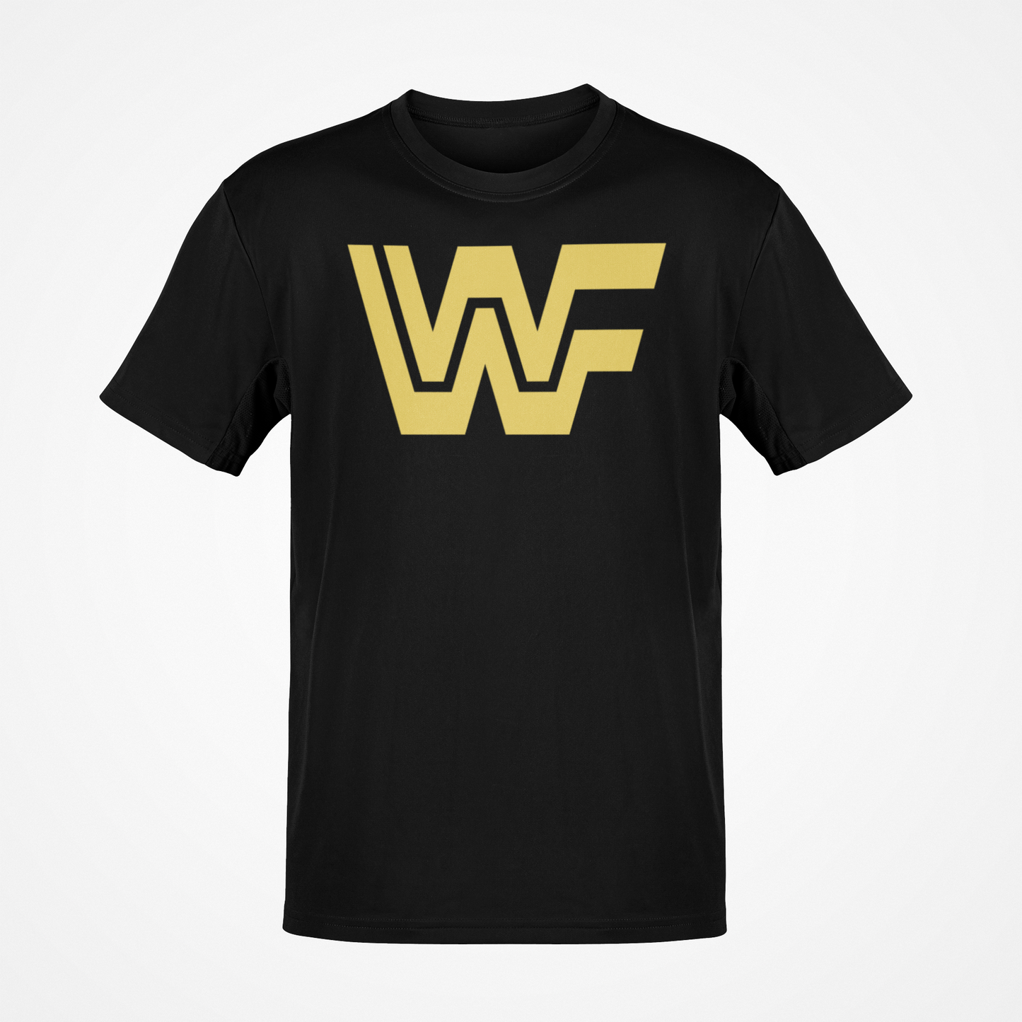 WWF Retro Gold Logo Nostalgia Black T-shirt