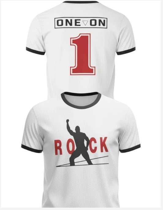 The Rock One On 1 White Ringer T-shirt