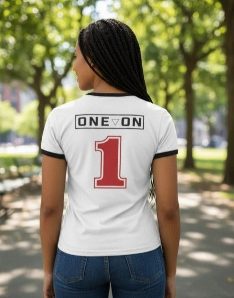 The Rock One On 1 White Ringer T-shirt