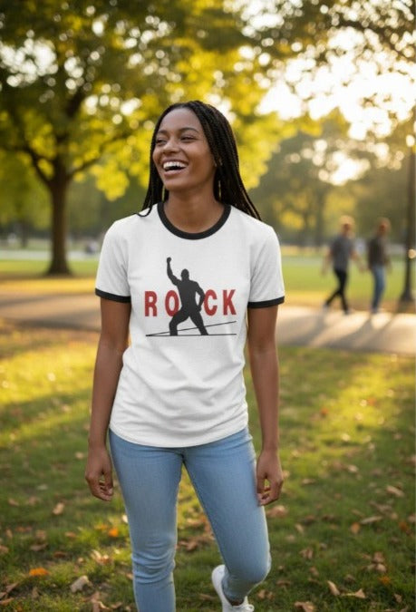 The Rock One On 1 White Ringer T-shirt