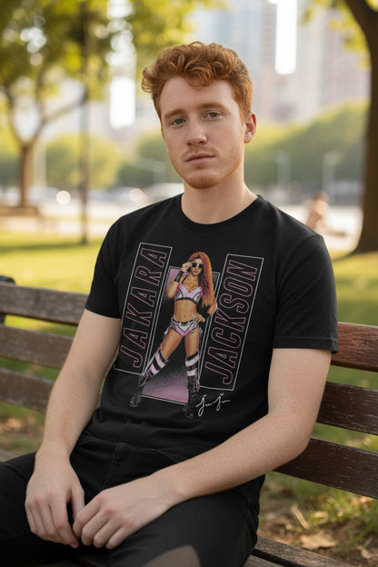 Jakara Jackson Pose Black T-shirt
