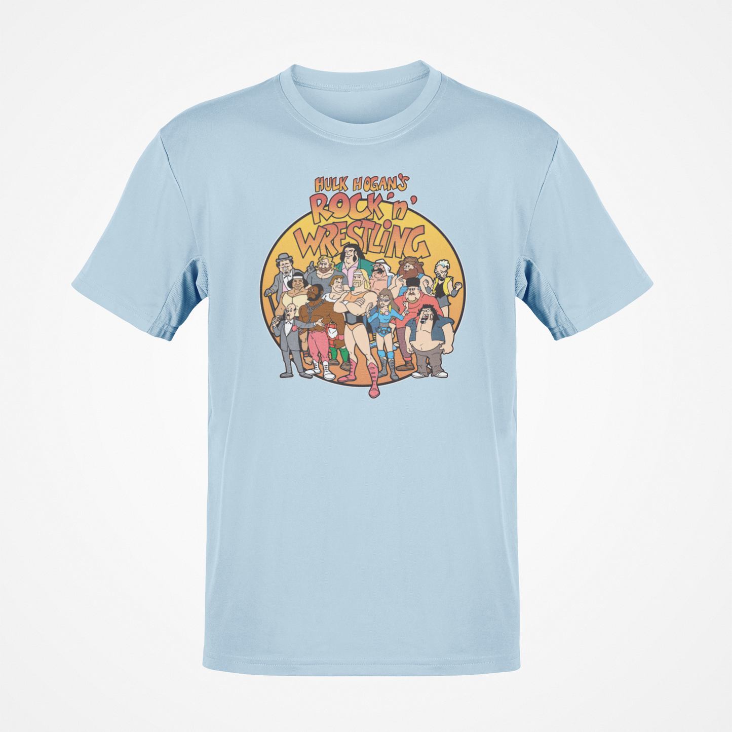 Hulk Hogan Rock N Wrestling Light Blue T-shirt