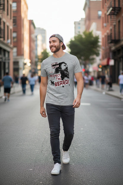 Daniel Bryan Yelling Respect the Beard WWE Mens T-shirt