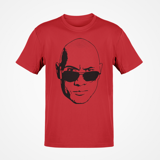 The Rock Face Profile Mens Red T-shirt