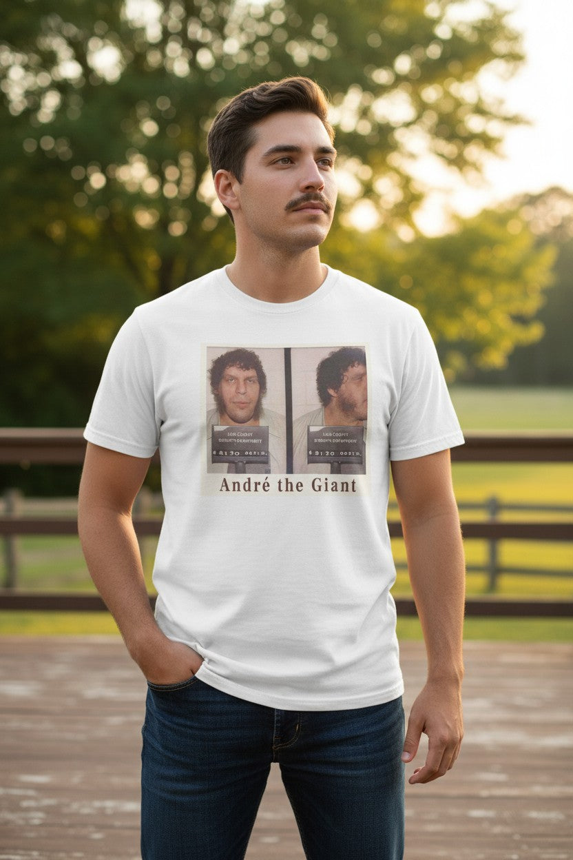 André the Giant Mug Shot Aug 21 1989 T-shirt