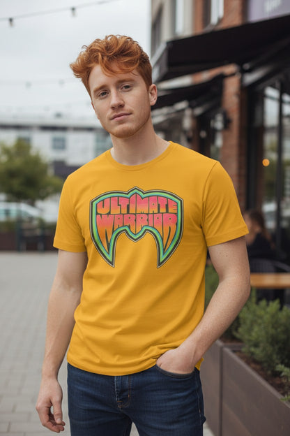 Ultimate Warrior Neon Mask Logo T-shirt