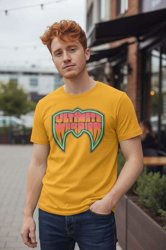 Ultimate Warrior Neon Mask Logo T-shirt