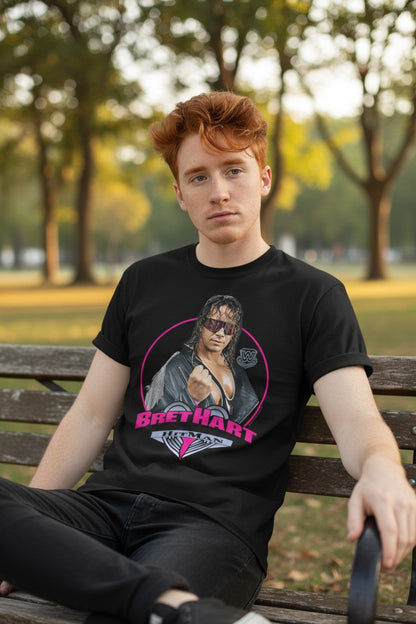 Bret Hart The Hitman Legends WWE Black T-shirt