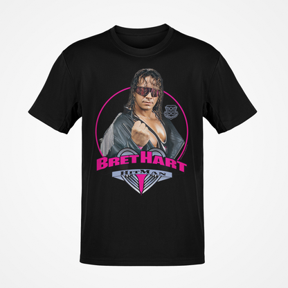 Bret Hart The Hitman Legends WWE Black T-shirt